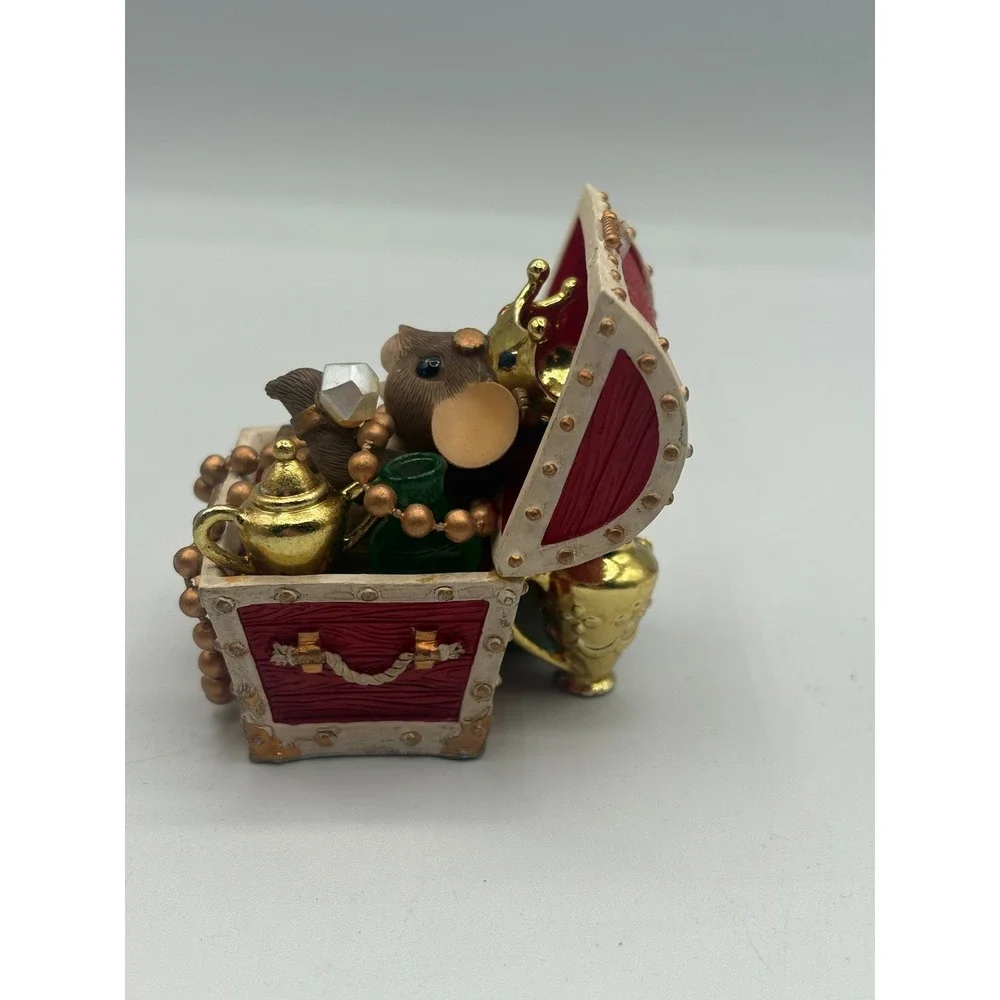 Charming Tails You're A Treasure Mouse in Treasure Chest Figurine Fitz and Floyd